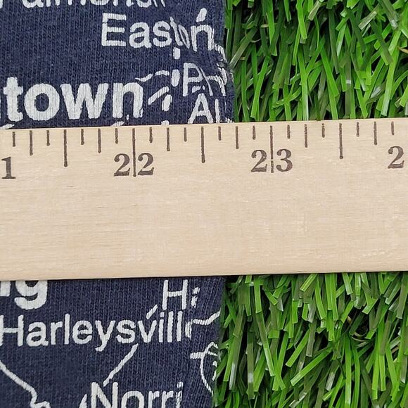 Pennsylvania City Map Shirt Large 23x27 Blue White AOP - Picture 7 of 13